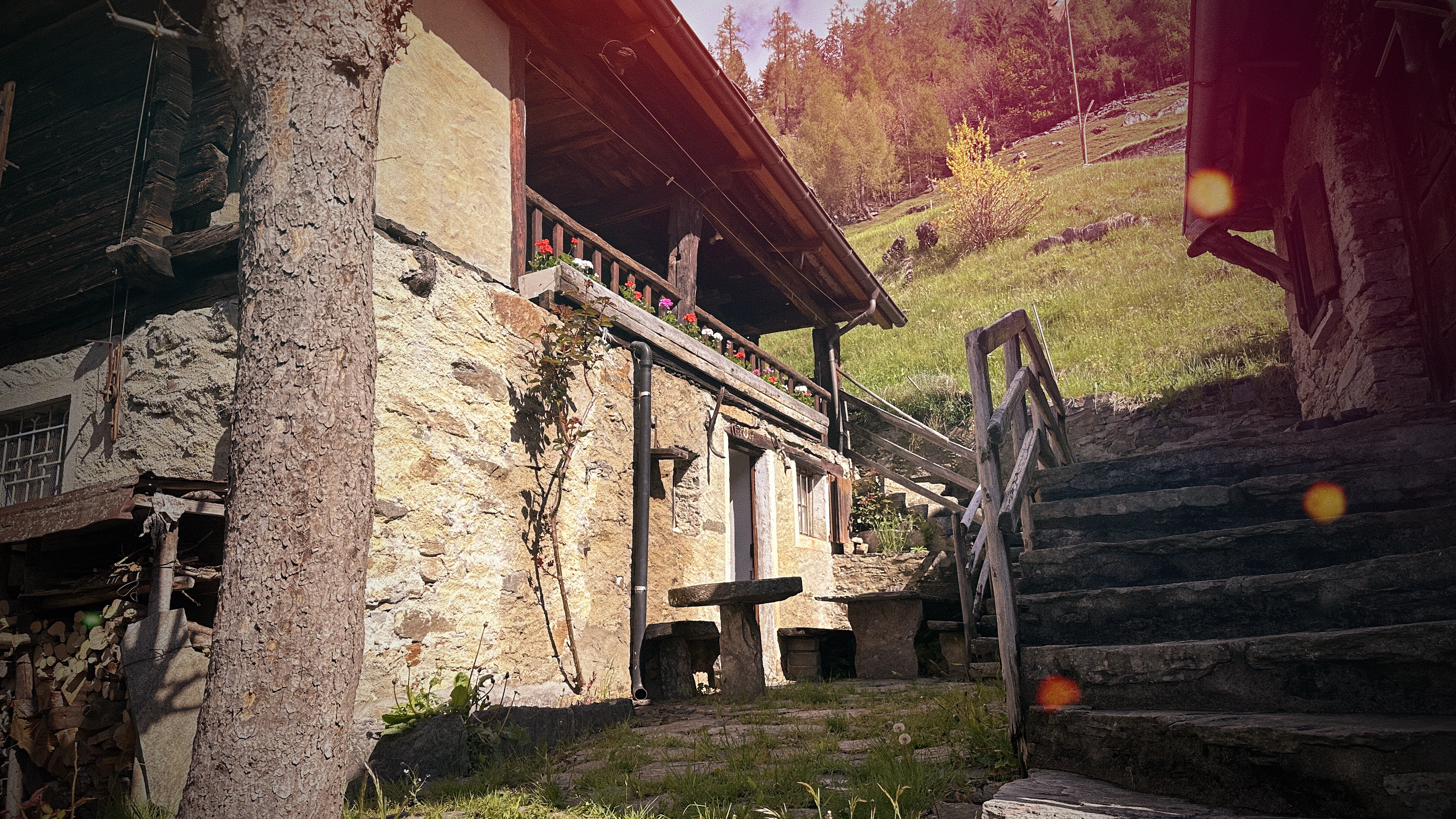 Casa Vipera, maison traditionnelle en bois nichée dans un cadre alpin pittoresque